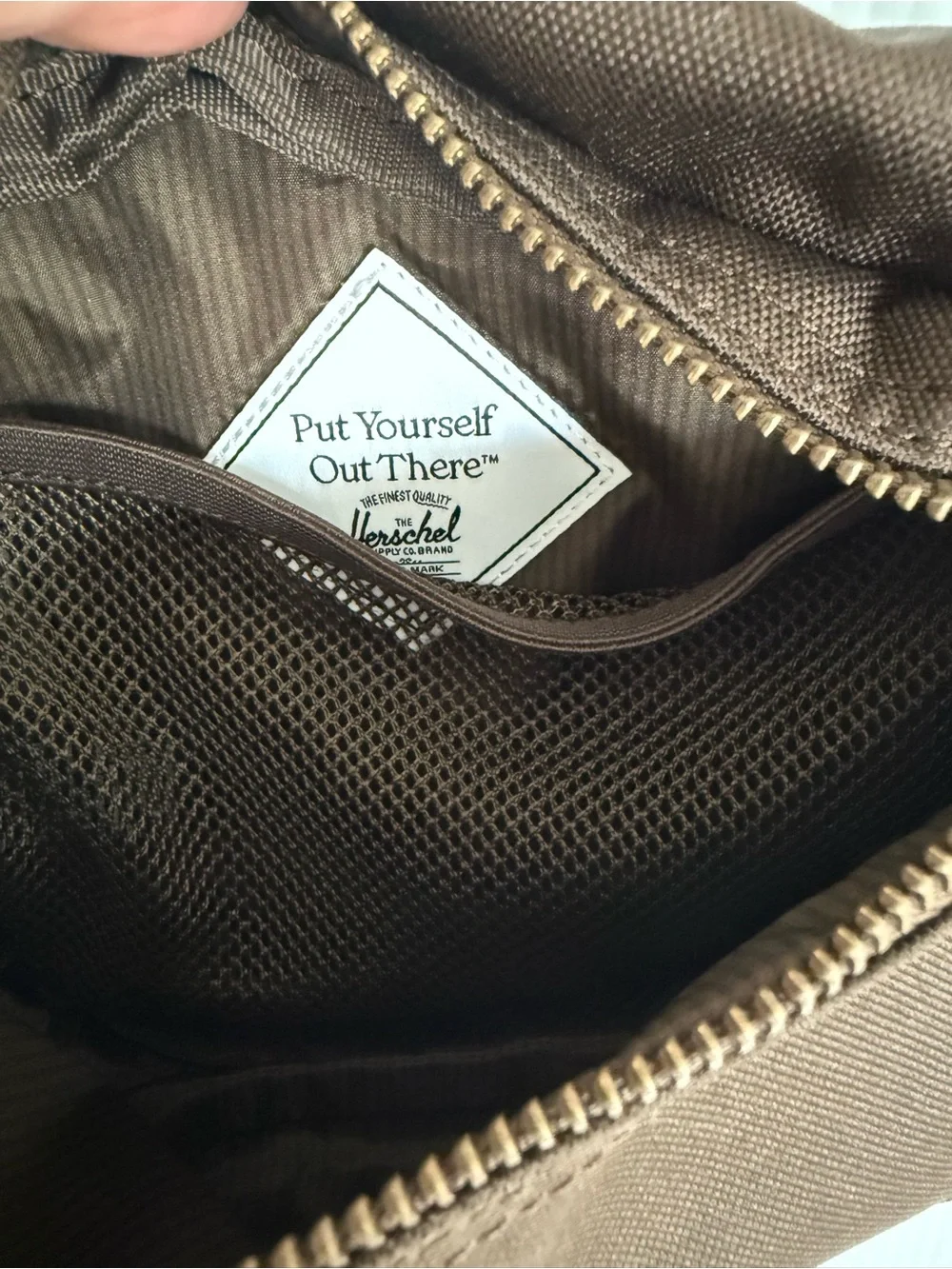 HERSCHEL Brown Canvas Hip Bag